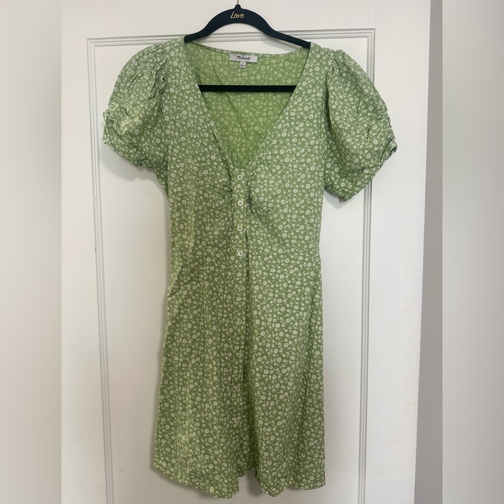 Green Floral Women's Dress